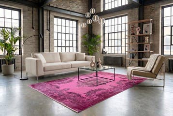 XL roze vintage - Vloerkleed - 320 cm - 210 cm - met, Nieuw
