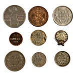 Europa. Lot of 9 coins, incl. silver, various metals and