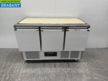 RVS Koelwerkbank 3 Deuren 137 cm 230V Horeca, Ophalen of Verzenden, Gebruikt