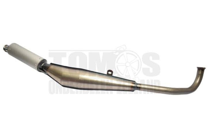 Tomos Uitlaat 28mm Tecno Bullet blank met aluminium dempe..., Fietsen en Brommers, Brommeronderdelen | Algemeen, Nieuw, Ophalen of Verzenden