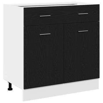 Moderne Keukenkast Zwart - Retoertje.nl - 59% voordeel, Met plank(en), Gebruikt, Ophalen of Verzenden, Minder dan 150 cm