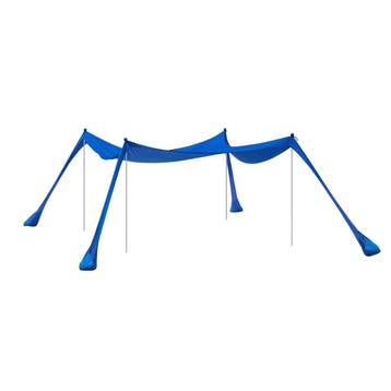 2dekans | SoBuy OZT02-DB Strandtent 400x400x200 cm –, Tuin en Terras, Ophalen of Verzenden, Zo goed als nieuw