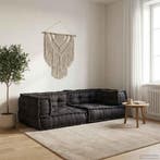 vidaXL 2-zits modulaire bank 140x70x36 stof antracietkleurig, Verzenden, Nieuw