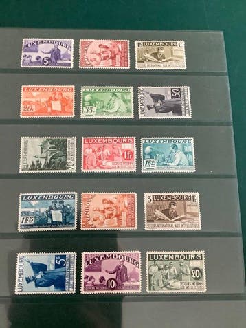 Luxemburg 1935 - Intellectuelen - MNH - Michel 266/280, Gestempeld