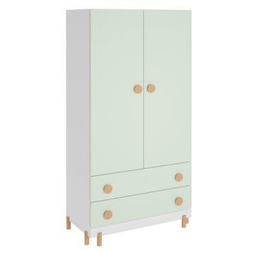 Kinderkledingkast Vaarentaa 156x80x41 cm mintgroen [en.casa], Verzenden, Nieuw