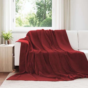 vidaXL Kleden 6 st Bordeaux Rood 220 x 240 cm 8.24 kg Fleece, Verzenden, Nieuw, Rood
