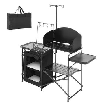 Camping Keukentafel Opvouwbaar Aluminium met Windscherm, Verzenden, Nieuw