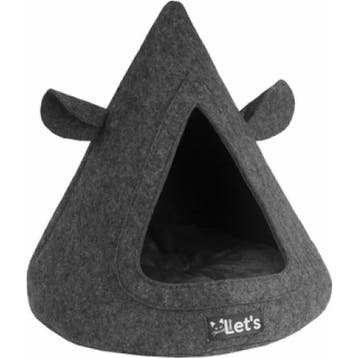 Lets Sleep Pet Cave TeePee Antraciet 50 x 45 cm, Verzenden, Nieuw