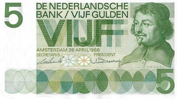 Bankbiljet 5 gulden 1966 Vondel I UNC, Verzenden