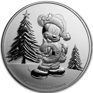 Niue. 2 Dollars 2019 1 oz $2 NZD Niue Disney Silver Mickey