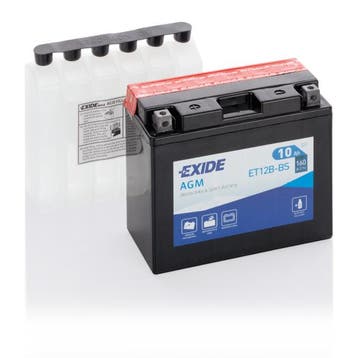 Exide AGM 12V accu | ET12B-BS | 12V 10Ah, Ophalen of Verzenden, Nieuw