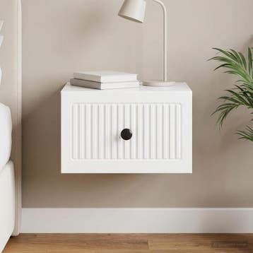 vidaXL Wandbeugel Bedkast Hoogglans Wit 33 x 34,5 x 20 cm, Minder dan 45 cm, Verzenden, Nieuw, Minder dan 55 cm