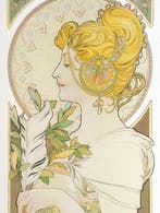Alphonse Mucha (1860-1939) (after) - La Plume, 1899, Nieuw