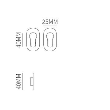 Cilinderrozet Shuffle minimal 2mm rond - zwart, Verzenden, Nieuw