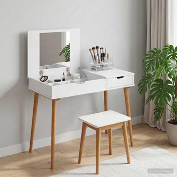 vidaXL Plafondtafel FAUSKE Wit 100 x 50 x 78 cm, Verzenden, Nieuw