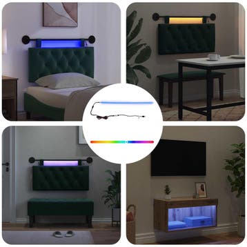 vidaXL LED-strip 55 cm Meerkleurig PVC, Verzenden, Nieuw
