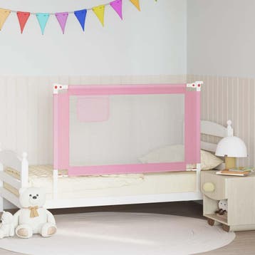 vidaXL Bedhekje peuter 120x25 cm stof roze, Verzenden, Nieuw