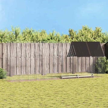 vidaXL Kippenhok 2 st Zilver 600 x 100 x 210 cm, Dieren en Toebehoren, Verzenden, Nieuw