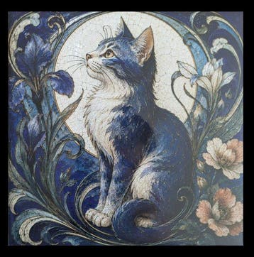 Galerie Teejo - TEEJO - ART TILES – ART NOUVEAU - CHATON -