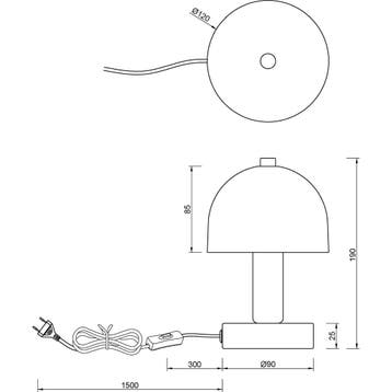 LED Tafellamp - Trion Eron - E14 Fitting - 1 Lichtpunt -, Ophalen of Verzenden, Nieuw, Metaal, Overige fittingen