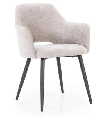Fauteuil Esmee - Beige Mellow - 95936 - fauteuils, Huis en Inrichting, Nieuw, Stof