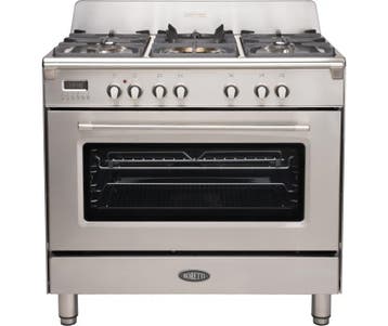 €1999 Boretti CFBG901IX gas fornuis met 5 branders, rvs, Ophalen of Verzenden, Nieuw