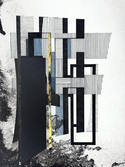 Eugène Eechaut (1928-2019) - Abstract ink composition, Antiek en Kunst, Kunst | Designobjecten
