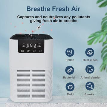 Luchtreiniger met HEPA Filter, Ionisator & Aroma Functie - R, Witgoed en Apparatuur, Luchtbehandelingsapparatuur, Verzenden, Nieuw