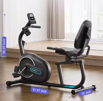 Comfortabele Ligfiets Hometrainer – Verstelbare Rugleuning, Sport en Fitness, Verzenden, Nieuw