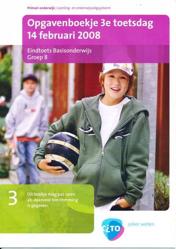 Eindcito groep 8 (2008) 3e toetsdag taal en rekenen, Verzenden, Nieuw