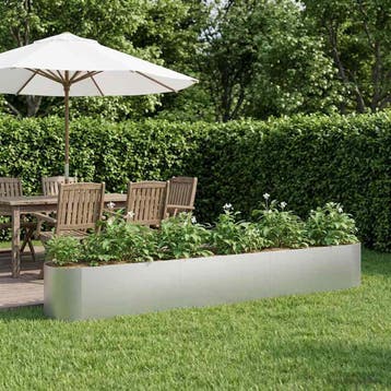 vidaXL Verhoogd Tuinbed Gegalvaniseerd staal 280 x 40 x 40, Verzenden, Minder dan 60 cm, Nieuw, Metaal