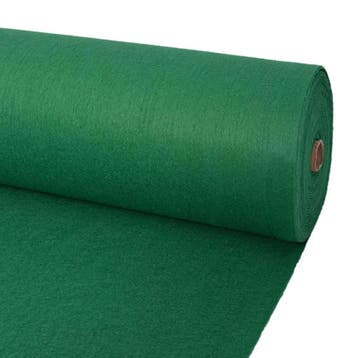 vidaXL Tapijt Effen Groen 1,2 x 12 m Polyester, Verzenden, Nieuw