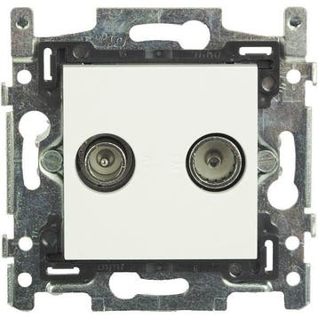Coax wandcontactdoos - Hirschmann EDB 02V (FM/TV), Verzenden, Nieuw