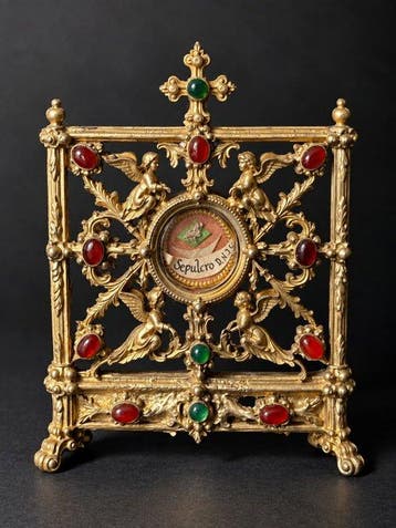 Reliekhouder - Legering - 1800-1850 - Graf D.N.J.C