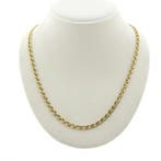 Gouden marine/gourmetschakel ketting, Ophalen of Verzenden, Gebruikt, Overige kleuren, Goud