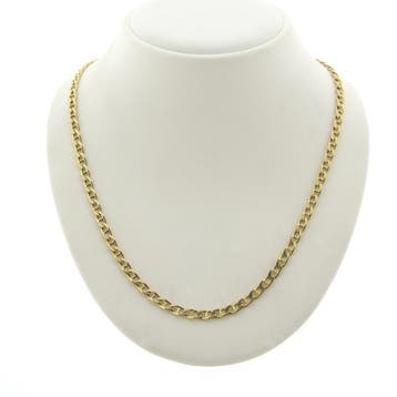 Gouden marine/gourmetschakel ketting, Ophalen of Verzenden, Gebruikt, Overige kleuren, Goud