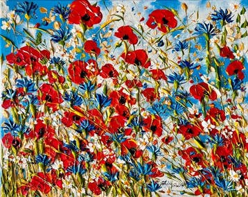 Patrizia Schüller - Leuchtende Blütenpracht mit roter Mohn,