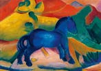 Kunstdruk Franz Marc Blaues Pferdchen 30x21cm, Verzenden, Nieuw