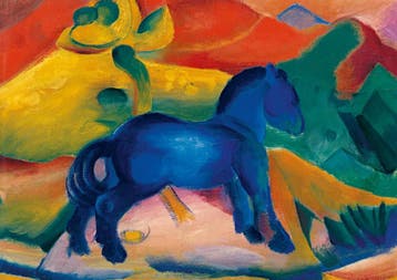 Kunstdruk Franz Marc Blaues Pferdchen 30x21cm, Verzenden, Nieuw