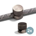 Kabelgeleider Wand Metaal Geborsteld Titanium - Set van 2, Fietsen en Brommers, Brommeronderdelen | Scooters, Nieuw