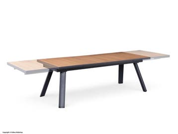 Tuintafel Fontana Hout/Teak Uitschuifbaar 220-340cm |, Tuin en Terras, Tuintafels, Ophalen of Verzenden, Nieuw