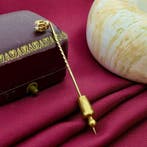 Gouden reversspeld met diamant; ca. 0,10 ct., Gebruikt, Overige kleuren, Ophalen of Verzenden, Met edelsteen