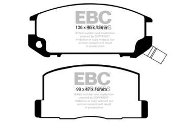 EBC 85-90 Toyota MR2 1.6 Yellowstuff Rear Brake Pads, Ophalen of Verzenden, Nieuw