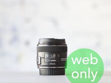 Canon EF 24mm f/2.8 IS USM + Canon EW-65B, Canon, Verzenden, Groothoeklens, Zo goed als nieuw