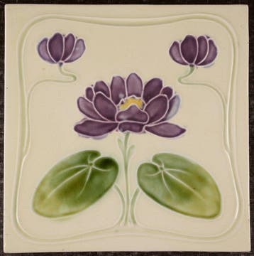 Jugendstil Tegel - floraal - Georg Schmider, Zell am