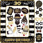 Party Props 30 Jaar - 34 Stuks | Laatste Stuk! | 56% Kort, Ophalen of Verzenden, Nieuw, Feestartikel, Verjaardag