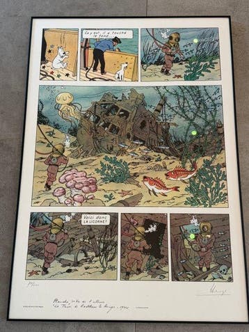 Tintin - 1 Zeefdruk WWF Hergé: De schat van Rackham de Rode, Nieuw