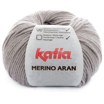 Katia Merino Aran - 12 lichtgrijs - Merinogaren, Ophalen of Verzenden, Nieuw