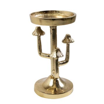 Kaarsen Standaard paddenstoel goud h20 d10cm, Huis en Inrichting, Verzenden, Nieuw