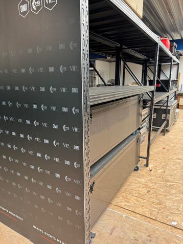 Grootvaks legbord stelling magazijn (black on black) NIEUW, Ophalen
